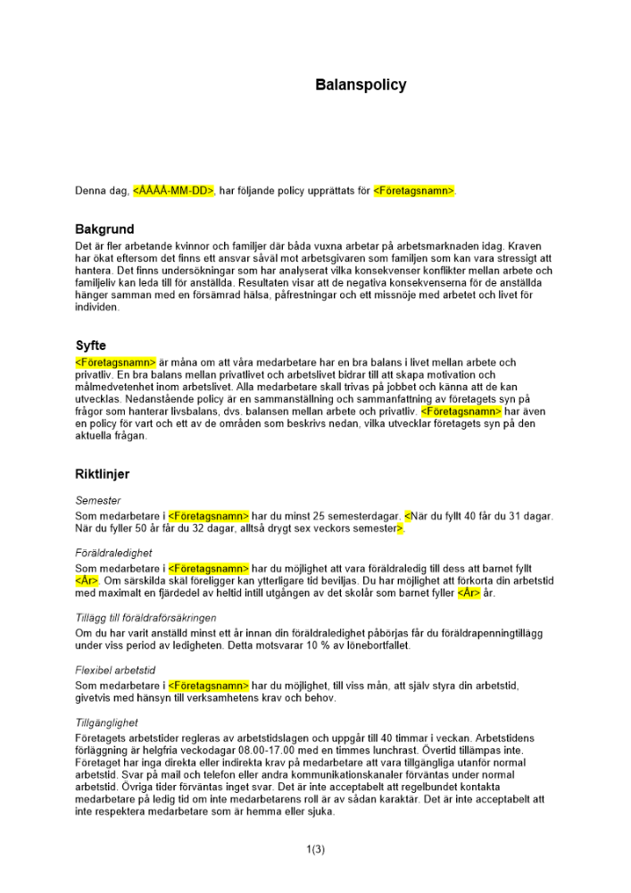 Balanspolicy