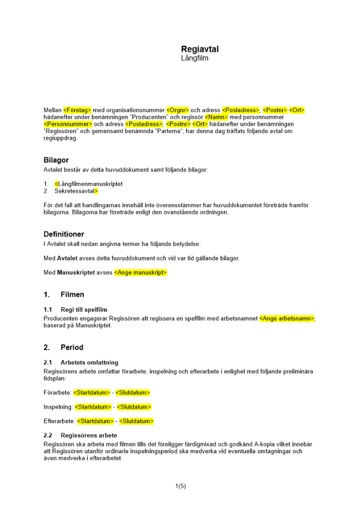 Regiavtal långfilm