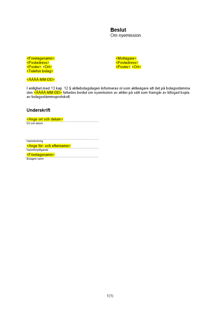 Brev enl 13 kap 12 § ABL